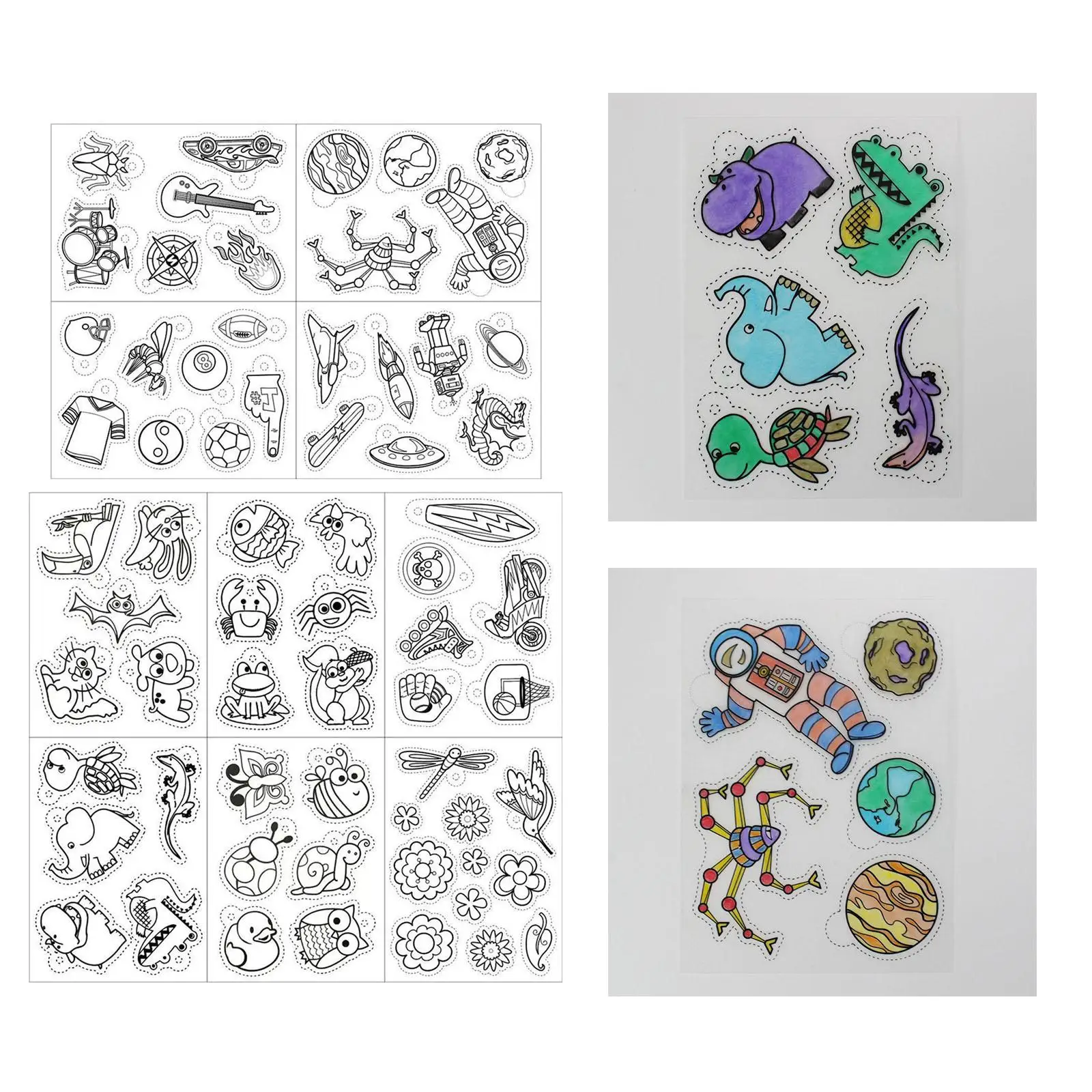 10Pcs  Shrink Sheet,   Sheets with  for DIY Creative Craft Keychains Accessories Jewelry Making Pendants