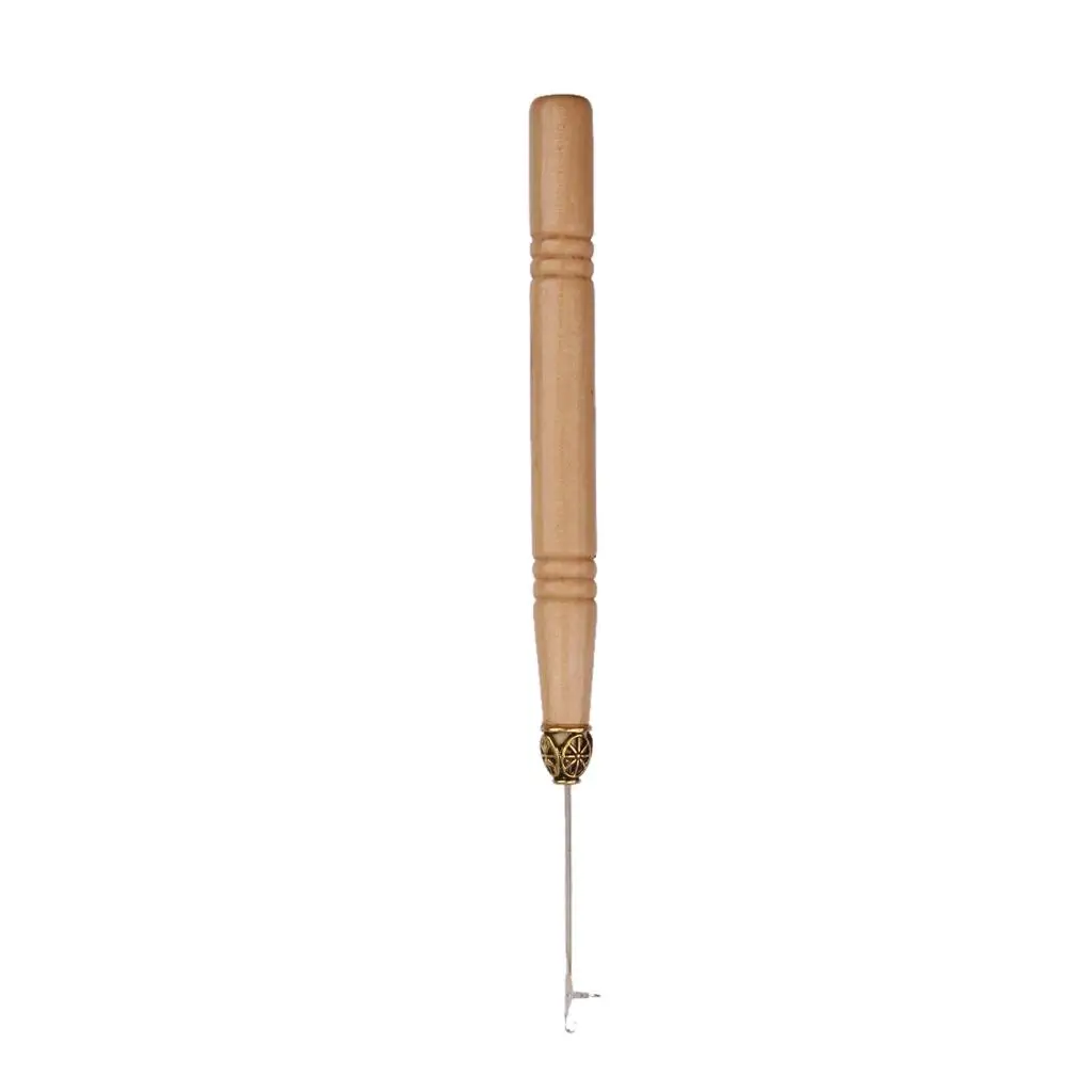 Pack of 12 Useful Micro   Wooden Pull Hook Threader DIY Tool