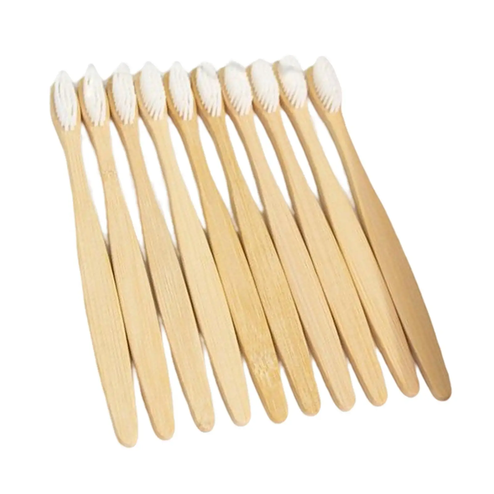 10 Pack Bamboo Toothbrushes Disposable for