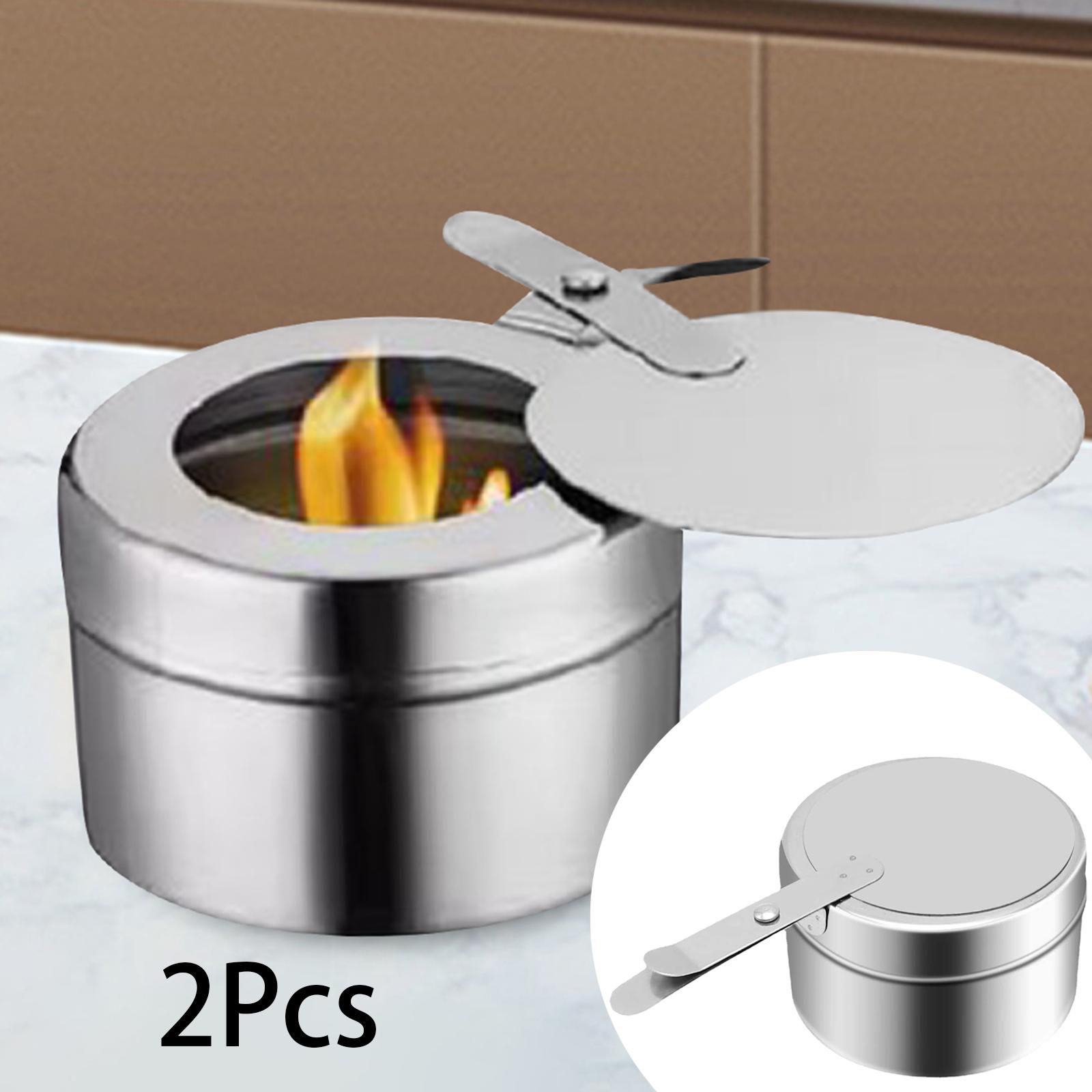 2 Pieces Buffet Warmer Fuel Holder Canned Fuel Boxes Parties Fuel Cans Holder Set for Catering Events Warmer Party