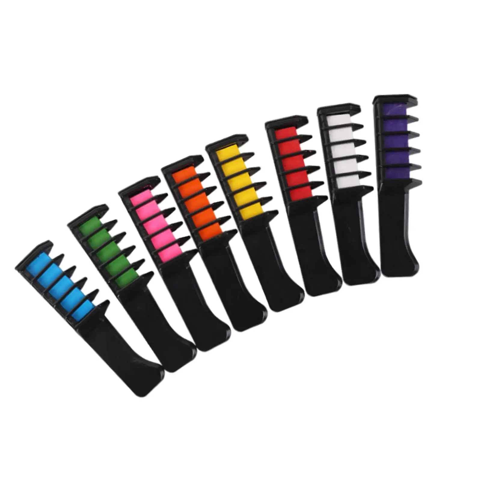 12x Disposable Dyeing Combs DIY Multicolor Easy to Clean Washable Hair Color Comb for Dress up Costume Cosplay Makeup Halloween