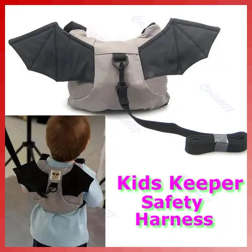 Baby Child Toddler Bat Walking Safety Harness Rein Backpack Walker Strap Bag 