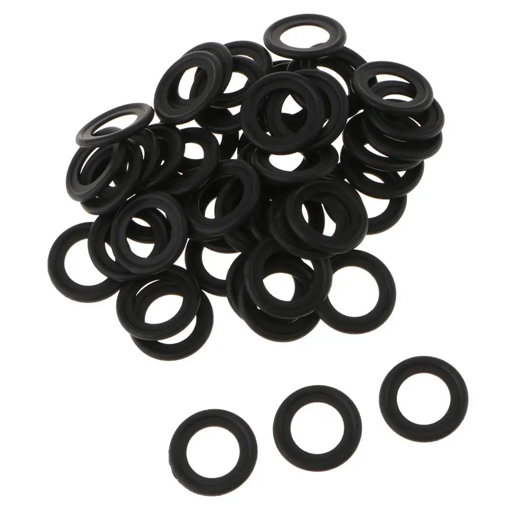 50pcs Engine Oil Drain Plug Rubber Crush Washer Seal O-Ring Gasket for M14