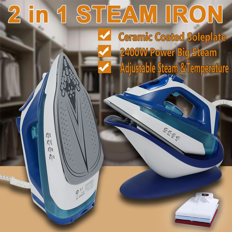 Title 4, Electric Iron Steam Brush Portable Ironing Mach...