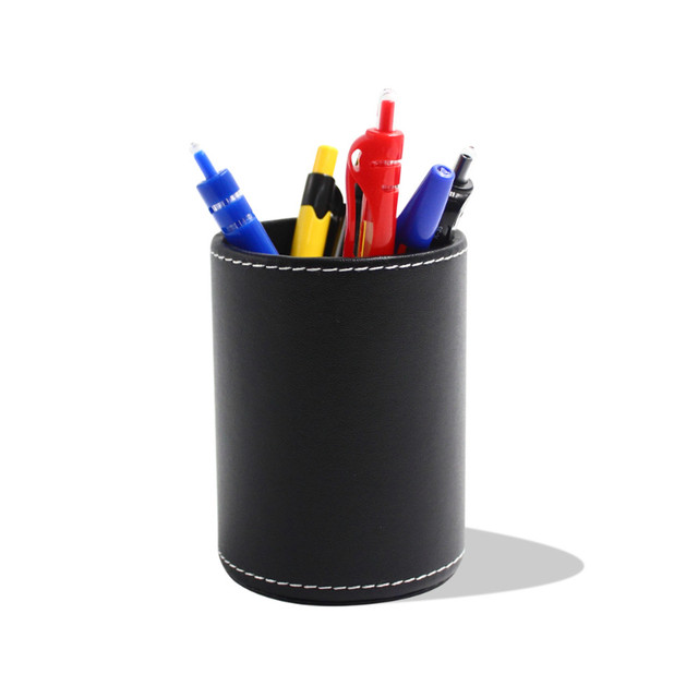 Leather Finishing Storage Tank Desktop Organizer