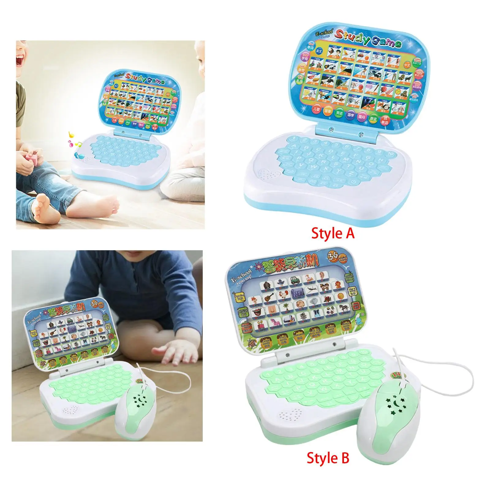 Learning Machine Activities Study Game English Early Education Toy Computer Kids Laptop Toy for Toddler Girls Boys Bithday Gifts