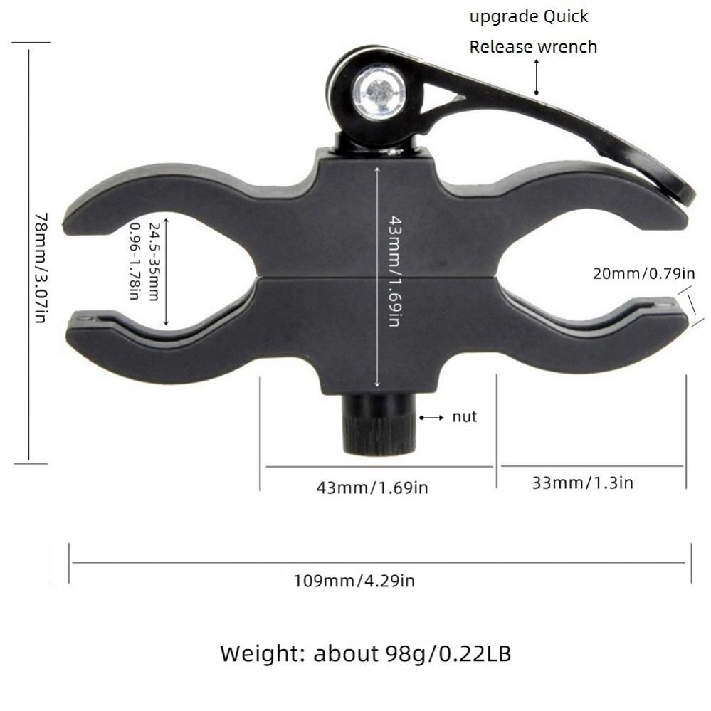 Description Picture 3 of itemAdjustable Quick Release Flashlight Mount Barrel Clamp for Flashlight Torch Telescope Sight Bike Scope Hunting Accessories