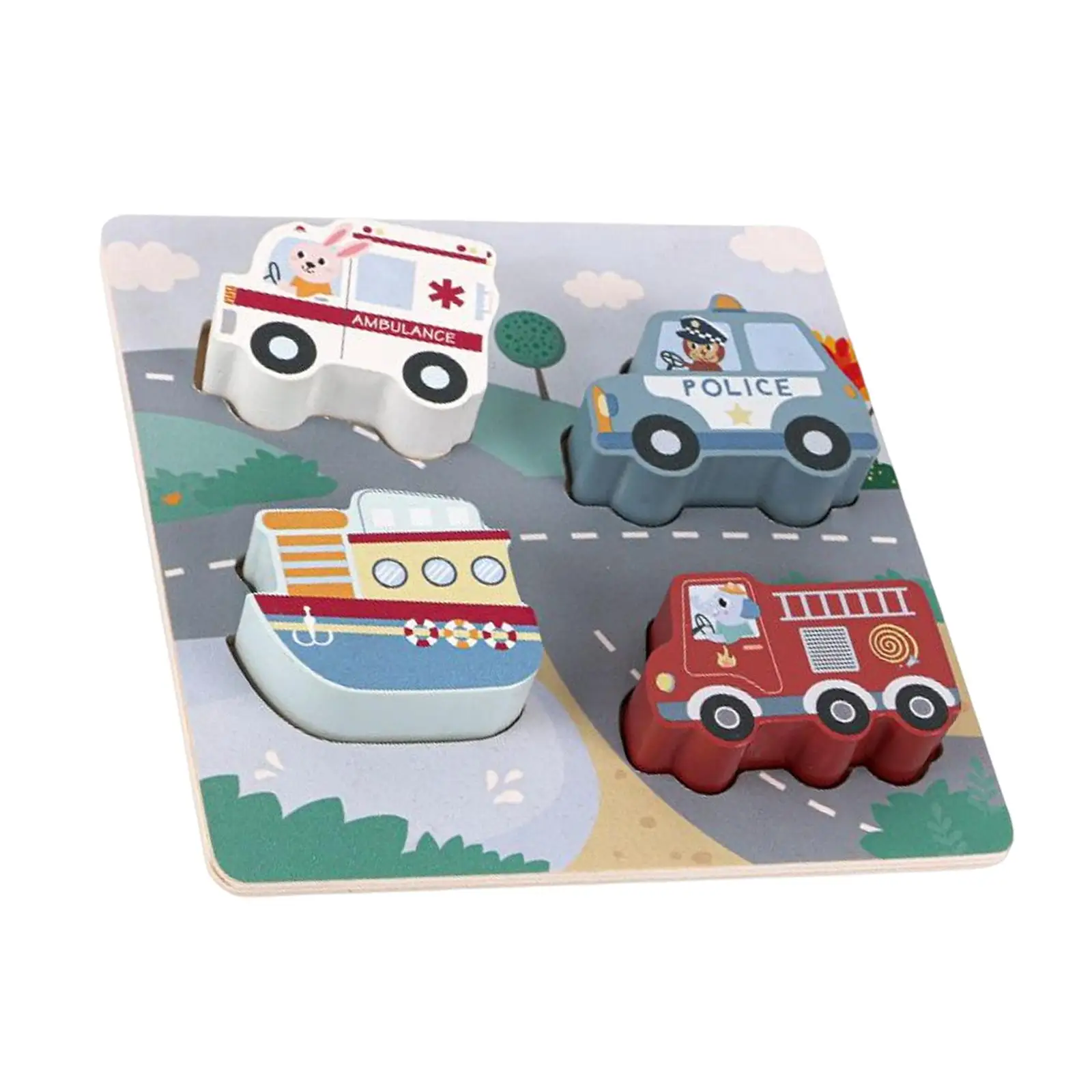 Traffic sound Education Shape Puzzle Vehicle Identification Color Recognition for Travel