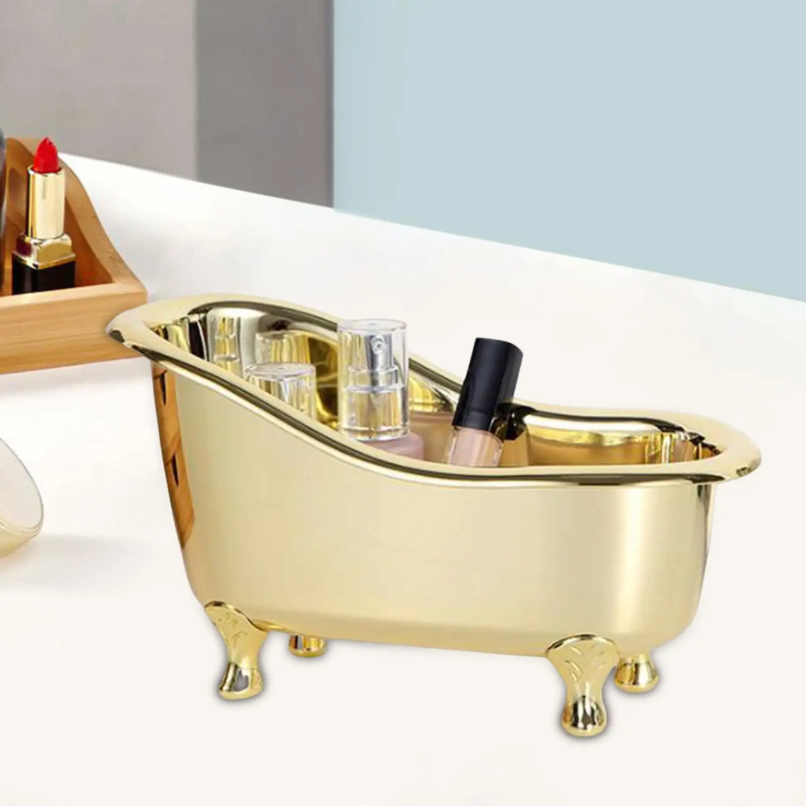 Bathtub Soap Dish Jewelry Organizer Box Makeup Cosmetic Storage Box Container