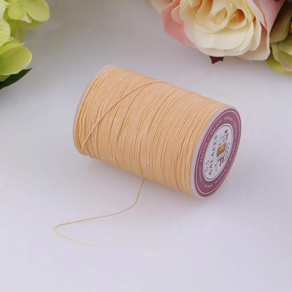 1pc 130 Meters 0.5mm Leather Sewing Polyester Waxed Thread Cord for DIY Crafts