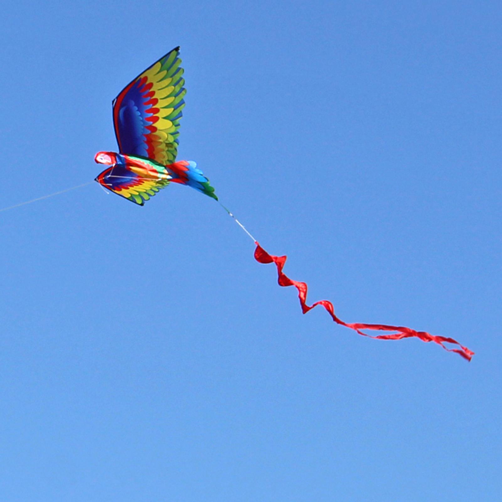 1.4M Parrot Kite Handle with 100M String for Outdoor Games Activities Beach