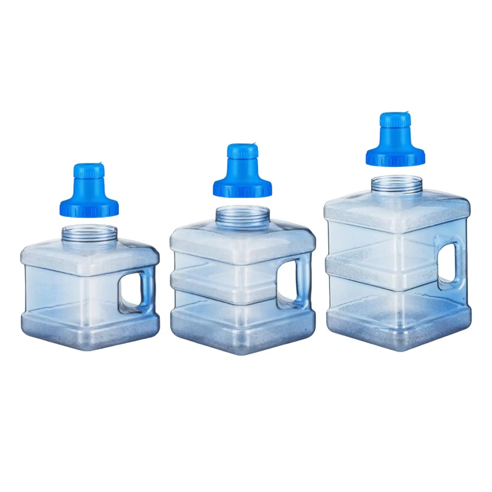 Water Bottle Container Reusable Square Water Bottle with Detachable Cap Blue