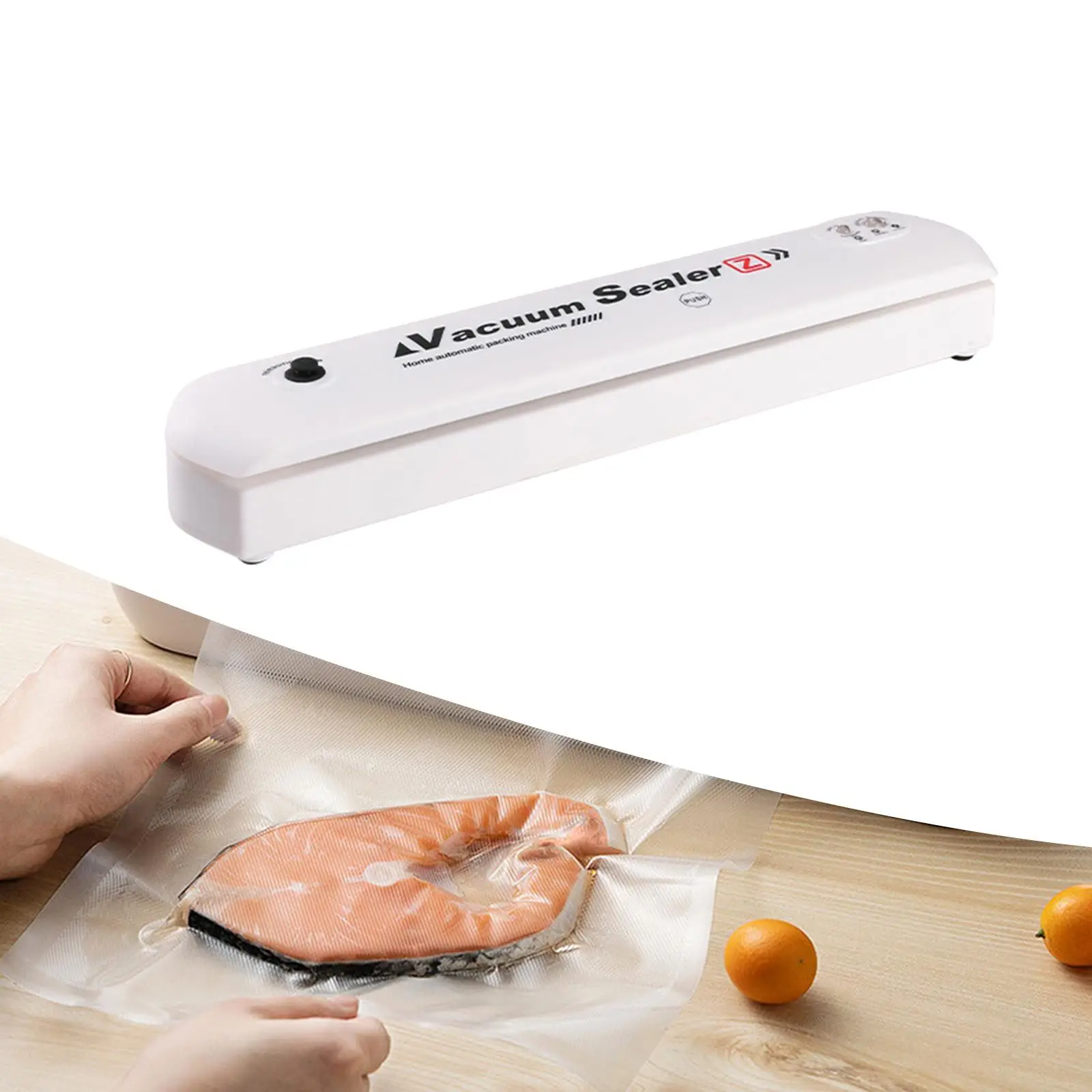 Bag Sealer Food Preservation Vacuum Sealer Machine Vacuum Air Sealing Chip Bag Sealer for Vegetables Bread Fruits Meat Seafood