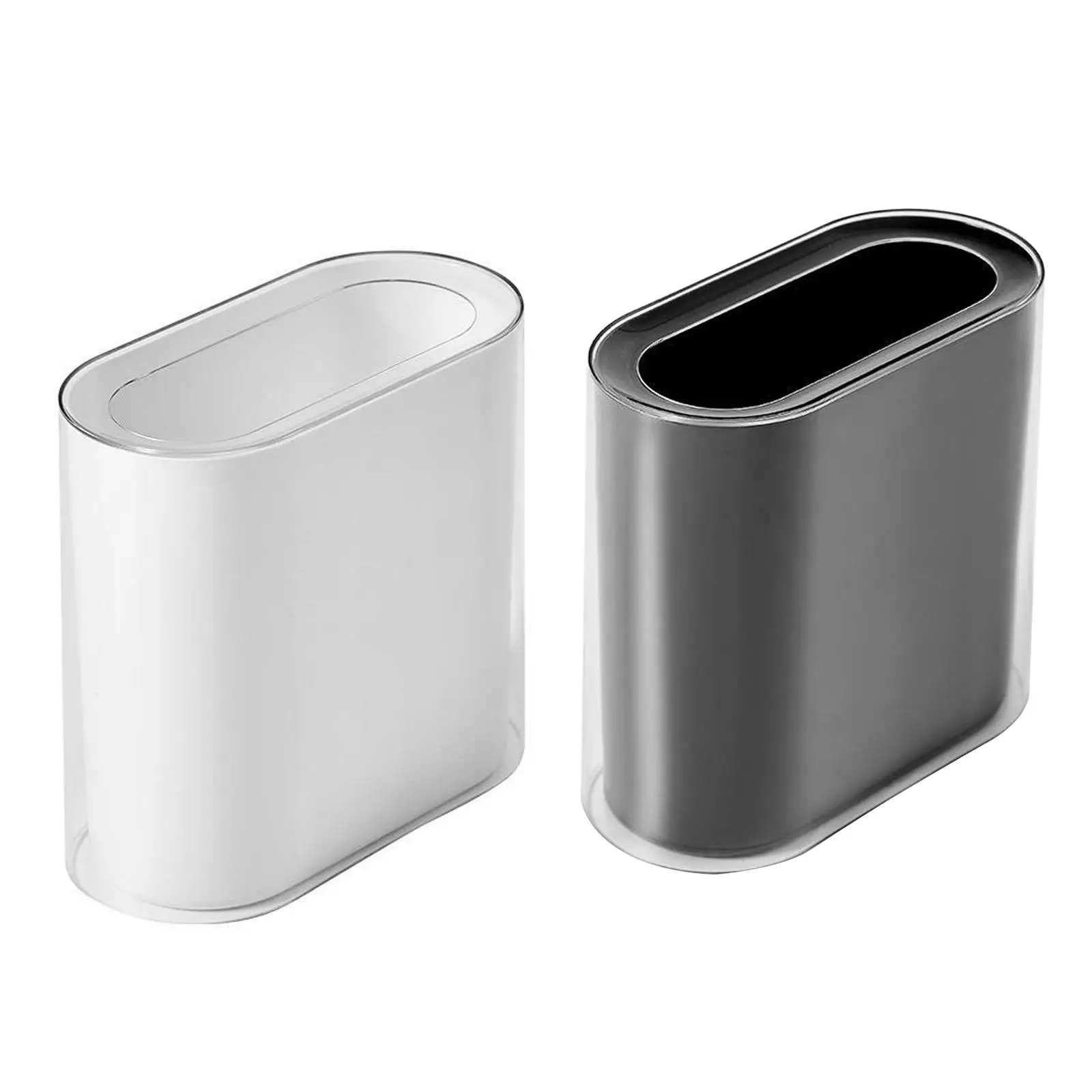 Removable Narrow Garbage Trash Thin Waste Bin Slim Open Trash Can Small Office Garbage Can Household Bathroom Hotel Bedroom