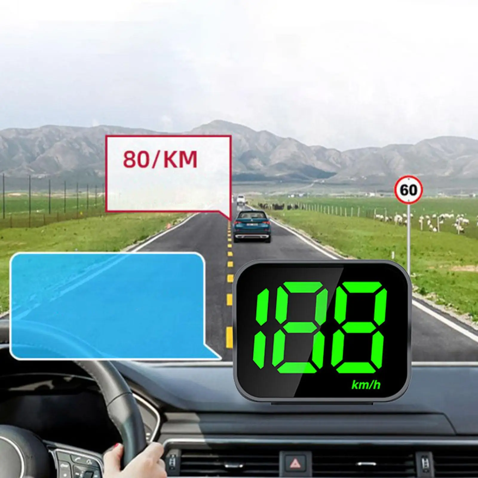 M1 Car Head up Display Speed Kmh Safe Driving