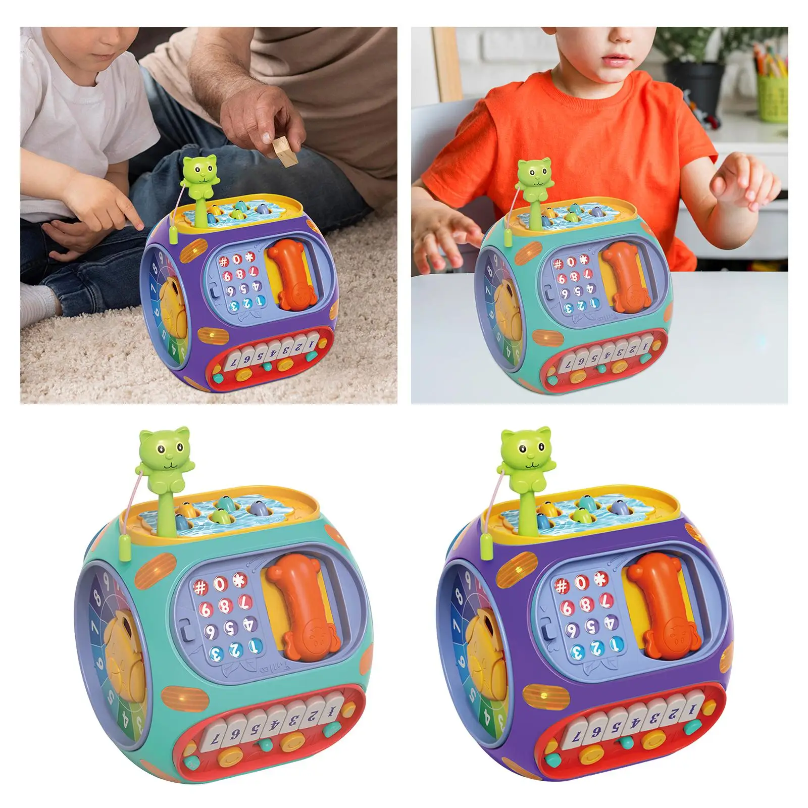Light Sound Musical Cube Baby Activity Cube for Gifts Observation Fine Motor