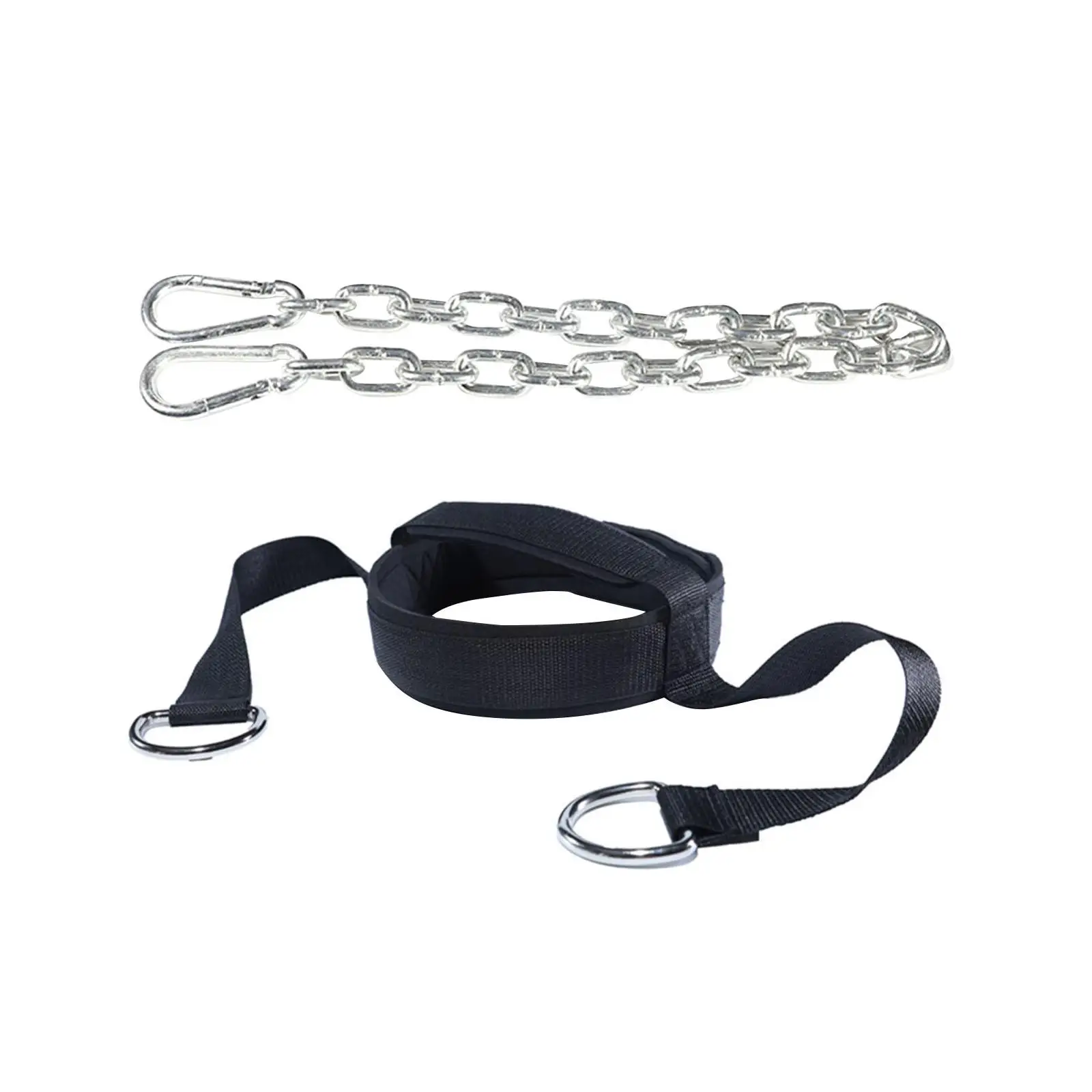 Neck Harness Adjustable Neck Exercise Equipment with Metal Chain Heavy Duty