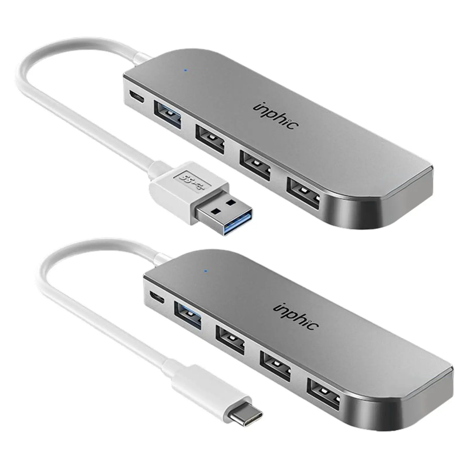 4 Port USB 3.0 Hub Fast Data Transfer High Speed USB Splitter for Mac/Windows Desktop PC