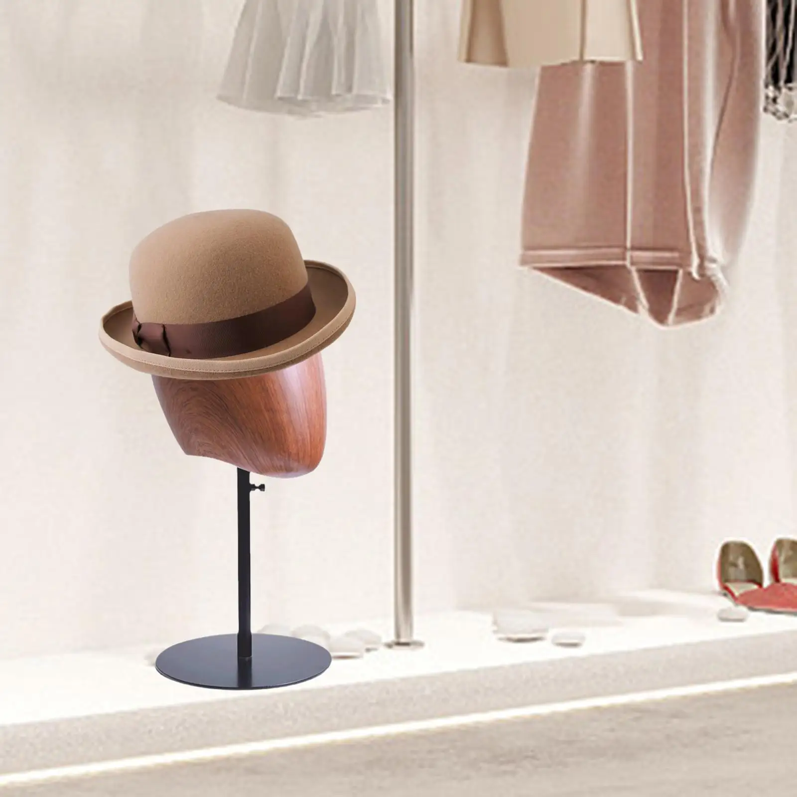 Mannequin Head Model Headphones Rack Multipurpose Hat Holder Display Wig Hat Stand for Scarves Jewelry Hat Glasses Halloween Hat