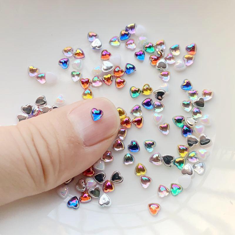Glitzernde AB-Farbe, Herz-Schmuckzubehör, Strasssteine, Herstellung von Scrapbook-Handwerk, Nail-Art-Design-Zubehör, Versorgung 200 Stück/Menge – Detail 2