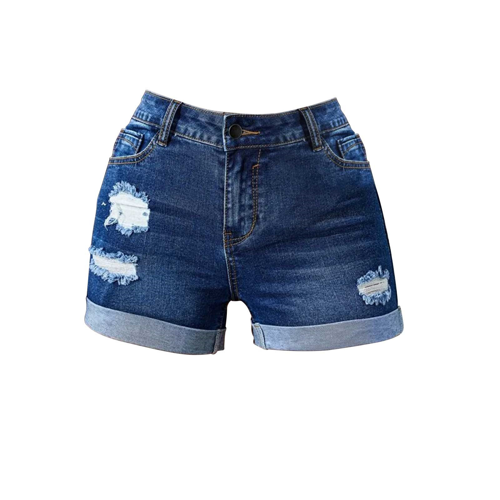 feminino, mini calças jeans, shorts com tudo