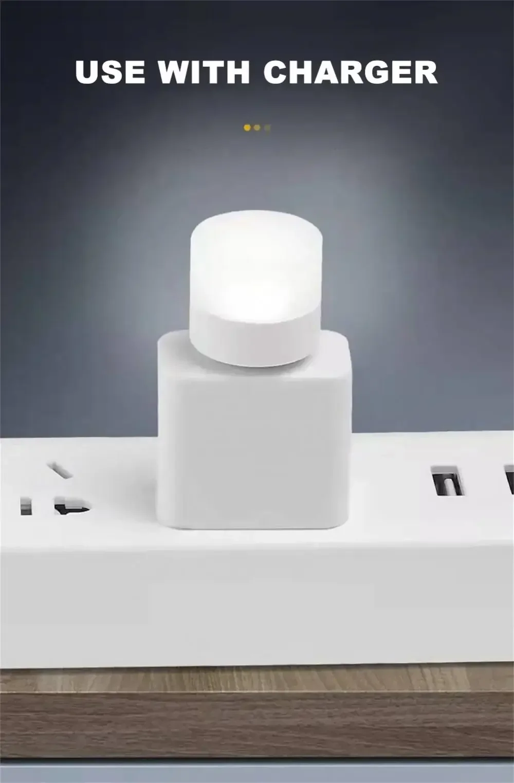 1-20Pcs Mini USB Night Light Warm White Eye Protection Book Reading Light USB Plug Computer Mobile Power Charging LED Night Lamp
