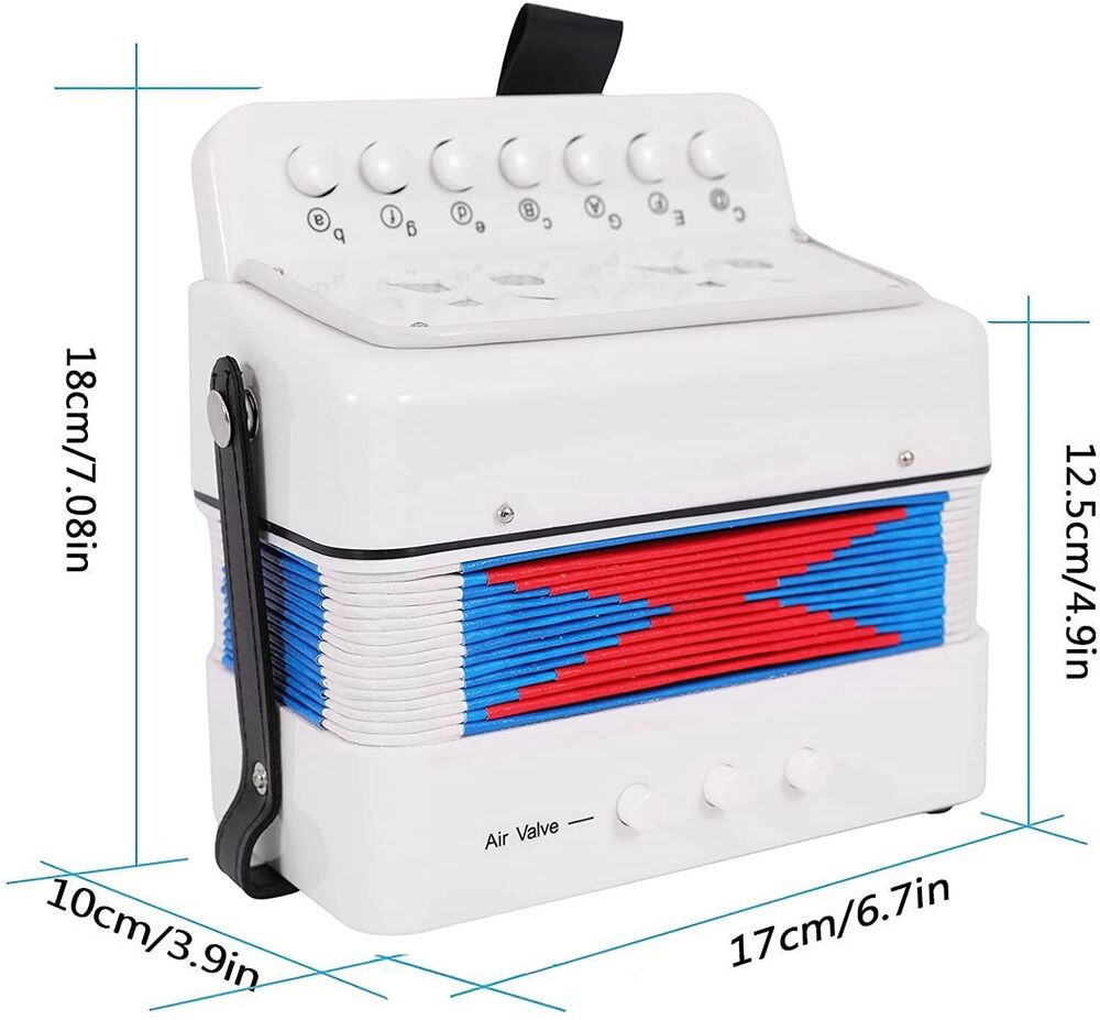 Аккордеон, 7 оттенков, 2 баса и воздушный клапан, детские музыкальные игры  гармошкой и удовольствие, изготовлены из АБС-материала для мальчиков и  девочек | AliExpress