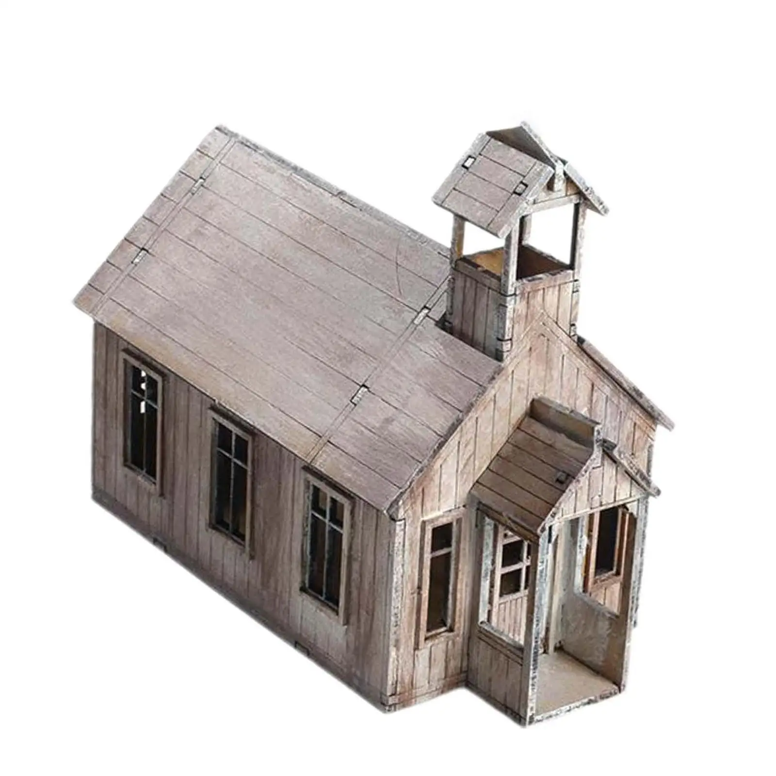 1/72 Handmade Miniature House Ornaments Architecture Scene Model for Micro Landscape Model Railway Architecture Model War Scene