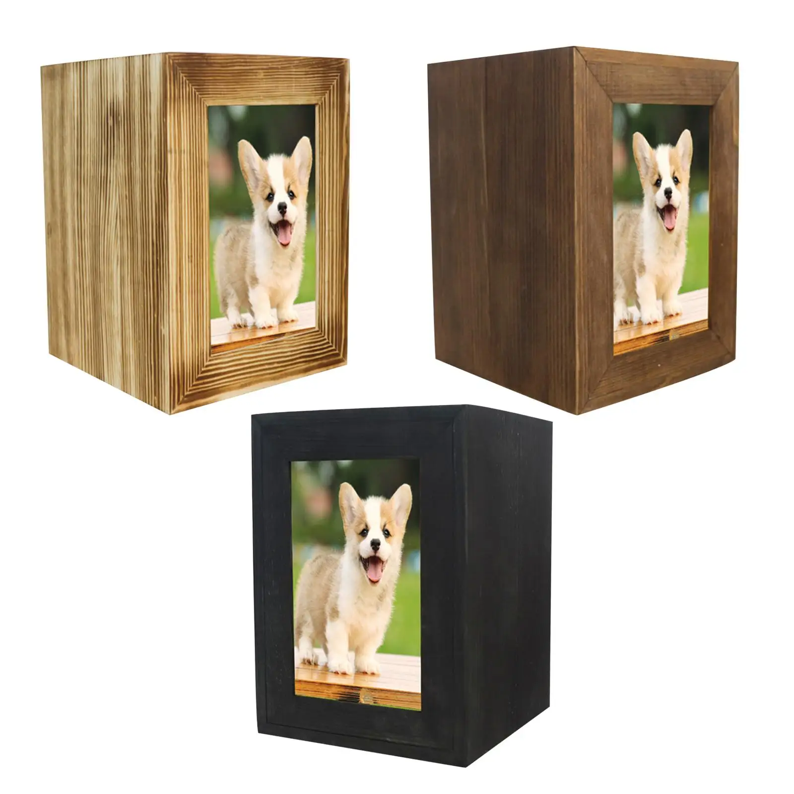 Pet Urn Ash Urns for Dogs Small Animal Funeral Commemorate Cinerary Casket Box Photo Frame Memorial Keepsake