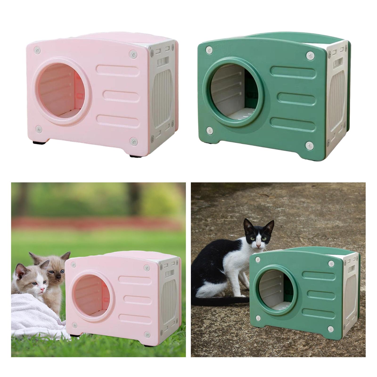 Dog House Habitats Waterproof with Detachable Base Portable Hutch Sturdy Puppy Shelter for Outdoor Indoor Small Dogs Cats Rabbit