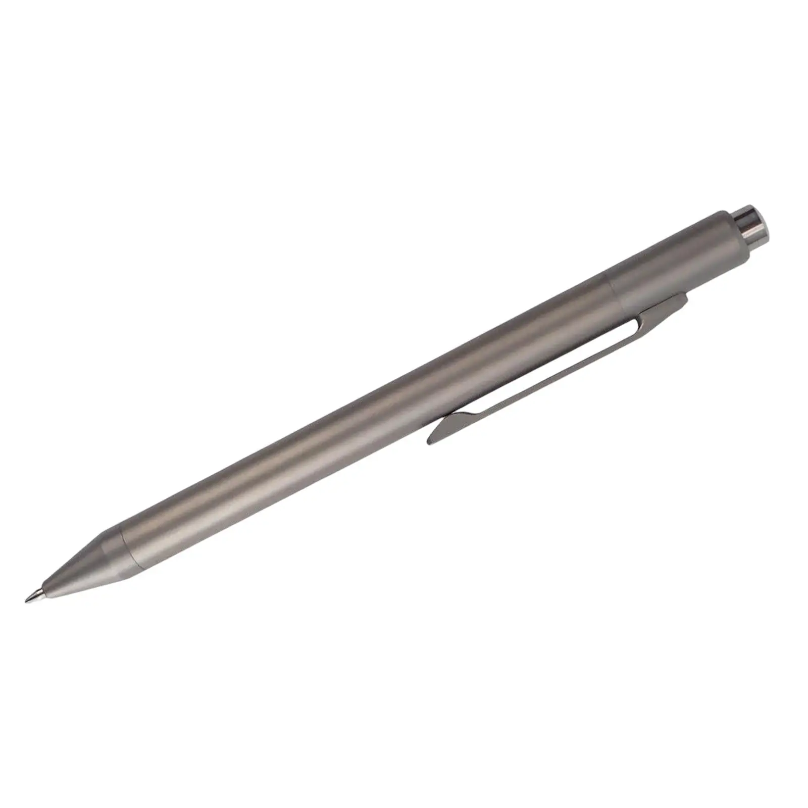 Retractable Ballpoint Pen Titanium Alloy Rollerball Pen Gift Blank Ink Executive Bolt Action Pen for Everyday Use Office