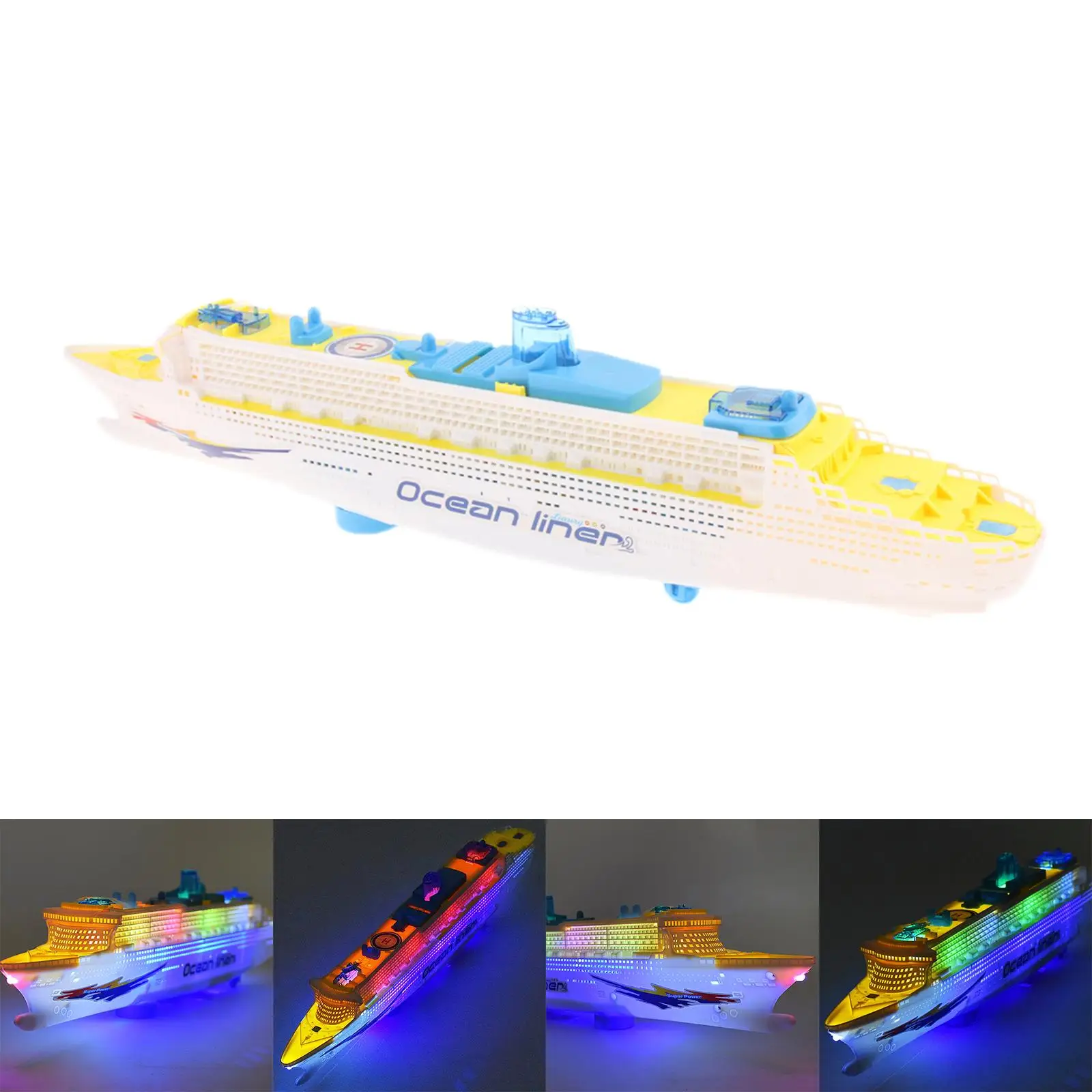  Liner Ship Boat Electric Toy Flashing LED Lights Hissing Sounds Gift