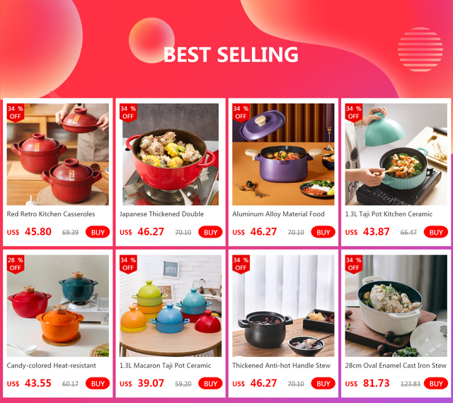 Red Retro Kitchen Casseroles High Temperature Resistant Ceramic Cookware  Japanese Household Stew Pot High Appearance Cooking Pot - AliExpress