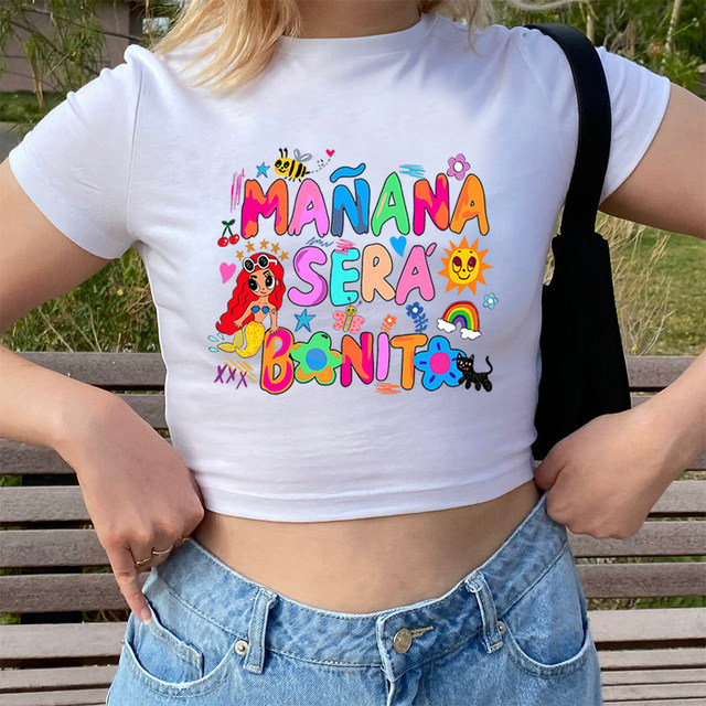 Manana Sera Bonito T-Shirt Woman Short Sleeve Karol G Merch Music Tomorrow  Will Be Nice T Shirt Trending Sirena Tees Streetwear - AliExpress