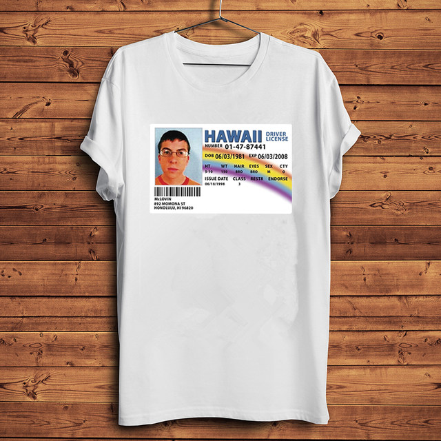 Mens Womens T-Shirt McLovin Cotton Fake Shirt Id Unisex Tee