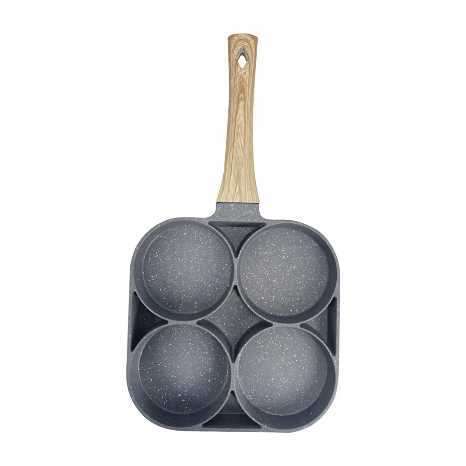 4 Cups Egg Frying Pan Egg Skillet Suitable for Gas and Induction Cooker with Removable Handle Fried eggs pan for Burger