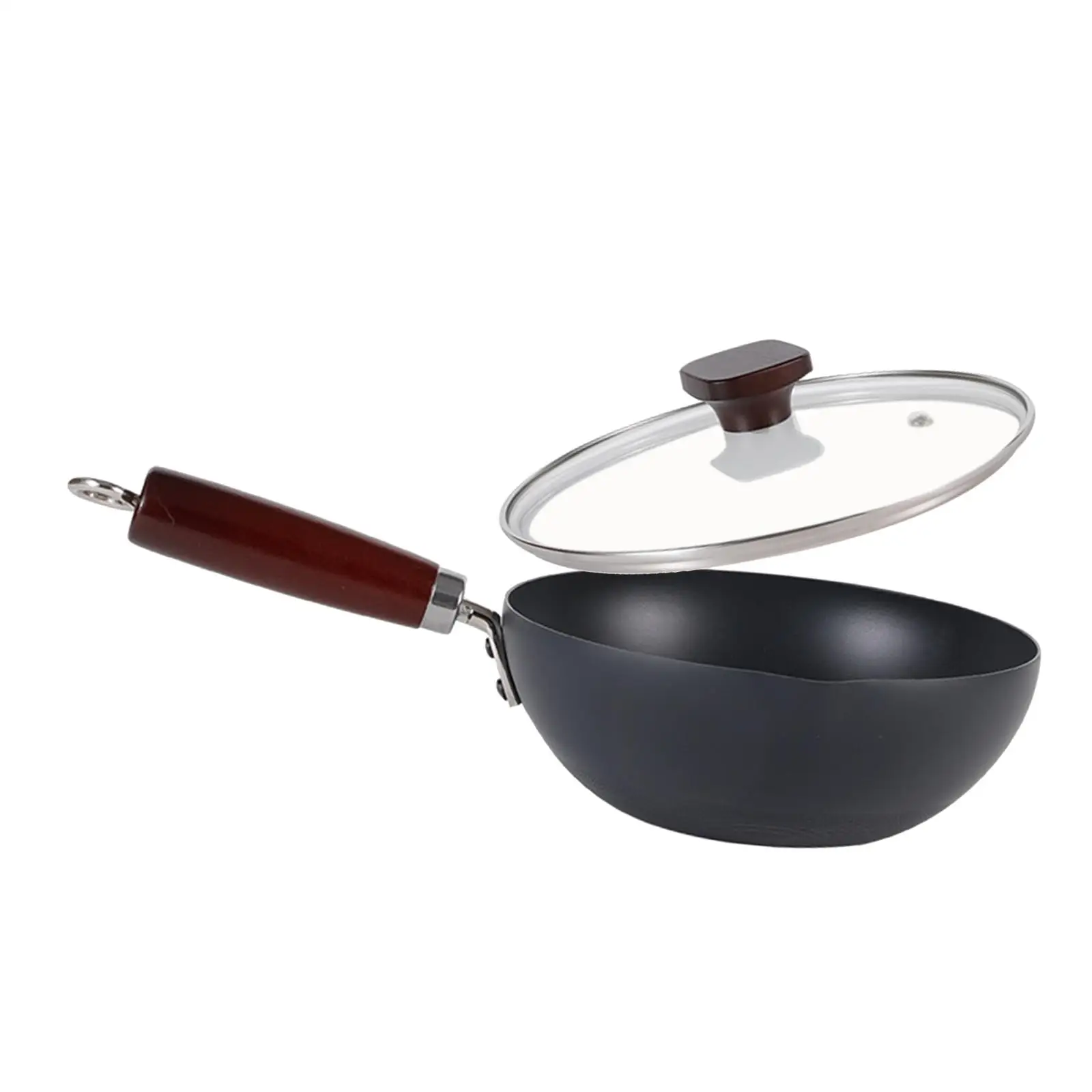 Wok Pan with Lid Household Homeuse Cooking Wok with Lid for Induction, Gas