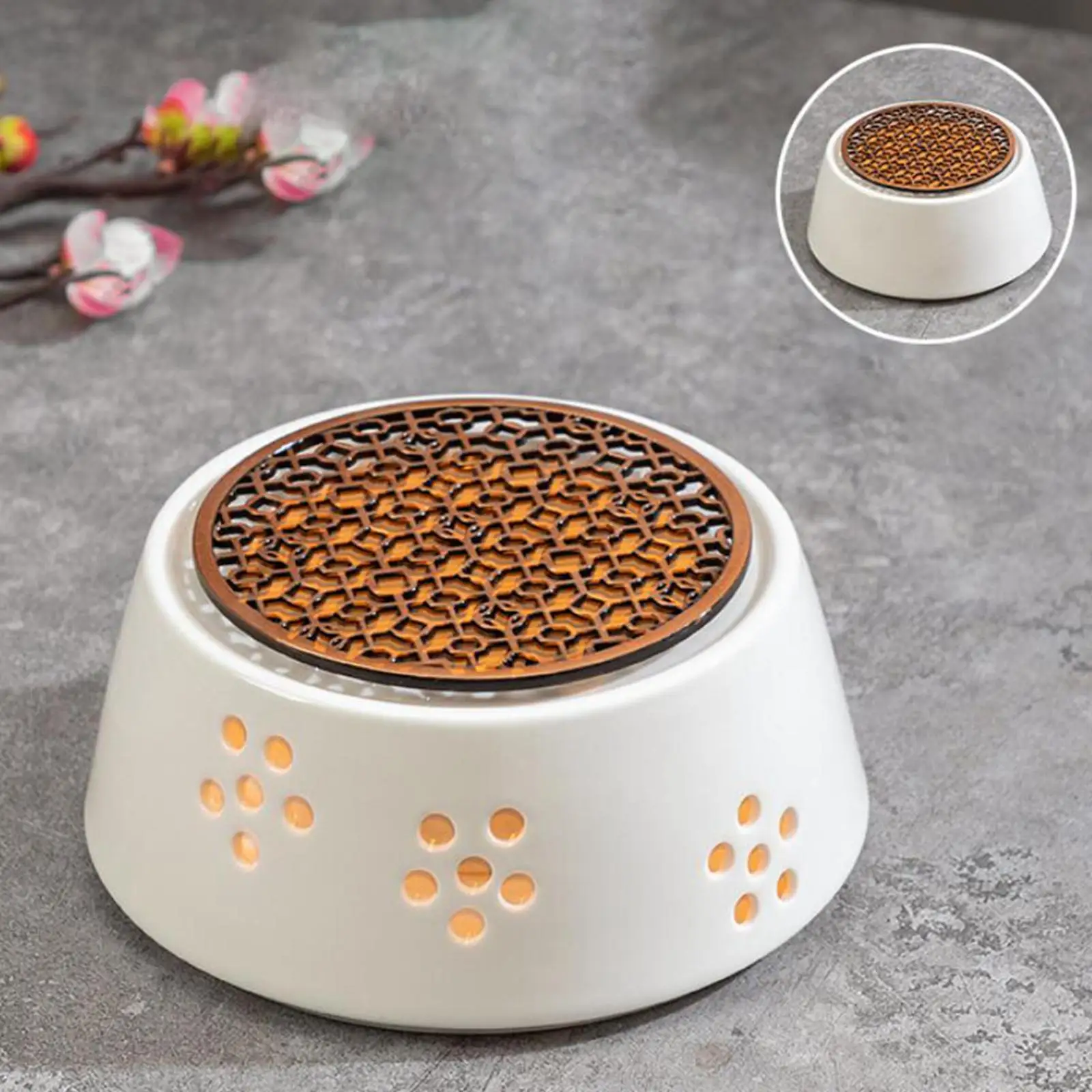 Ceramic Teapot Warmer Heating Coffee Milk or Tea Tea Warmer for Bedroom Living Room Home Ceramic Teapots