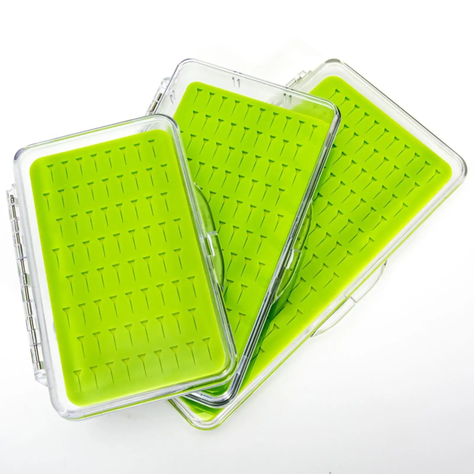 Waterproof Fly Fishing Box Clear Lid Silicone Fishing Tackle Bait Box Fishing Streamer Case Organizer
