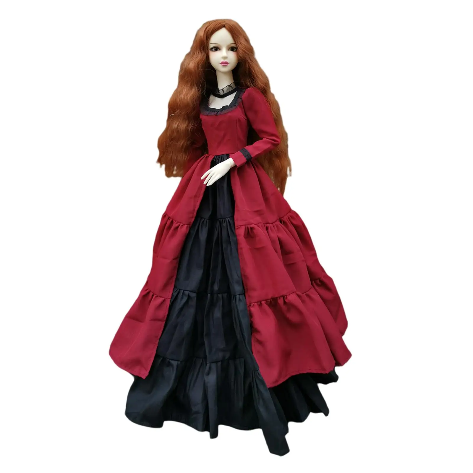 Ball Jointed Doll 1/3 Dolls with Red Dress Rotatable Joints Easy to Pose Princess Doll Action Figures 60 cm Doll for Children