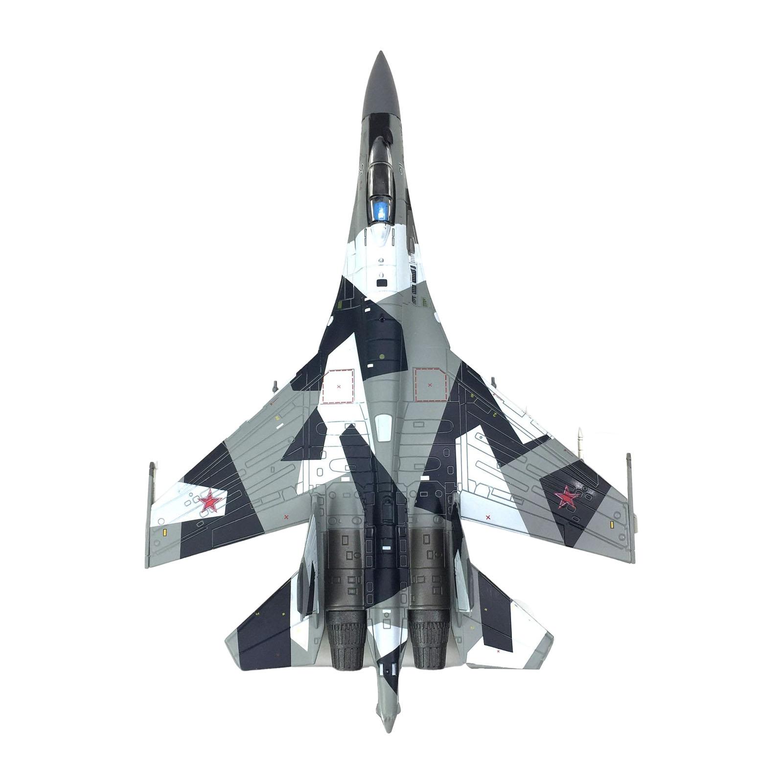 1:100 Russian SU35 Fighter Metal Airplane with Stand Aircraft Model Fighter for Table Room Decor Collection Gift Ornaments