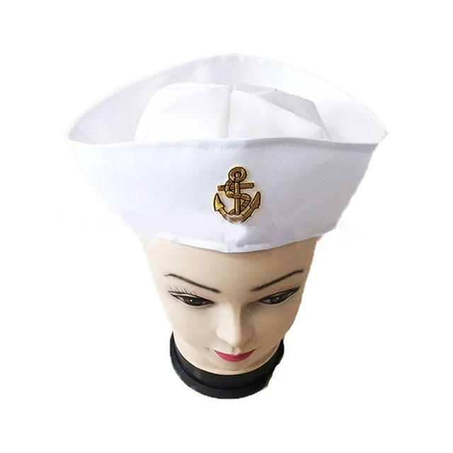 Fashion White Navy Marine Captain Nautical Sailor Hat Cosplay Hat Military  Hat for Women Men Valentine's Day - AliExpress