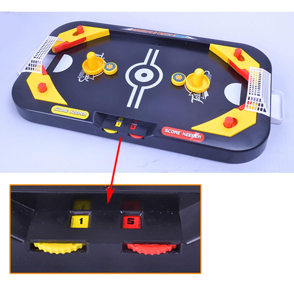 MagiDeal High Quality 2in 1 Desktop Puck Battle Kids Play Air Hockey Table Game Interactive Toy Gift Indoor Outdoor Play Games