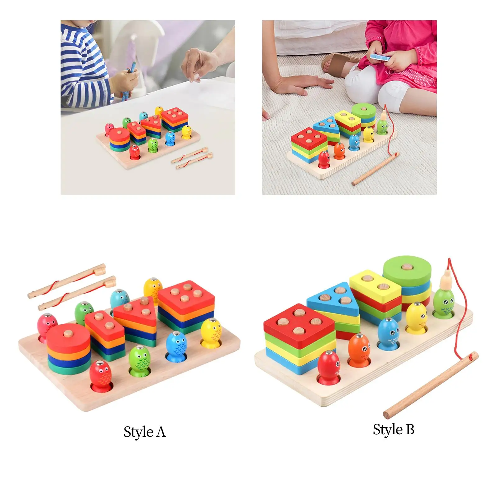 Wooden Sorter Stacking Toy Early Educational Learning Toy for Girls Kids Preschool