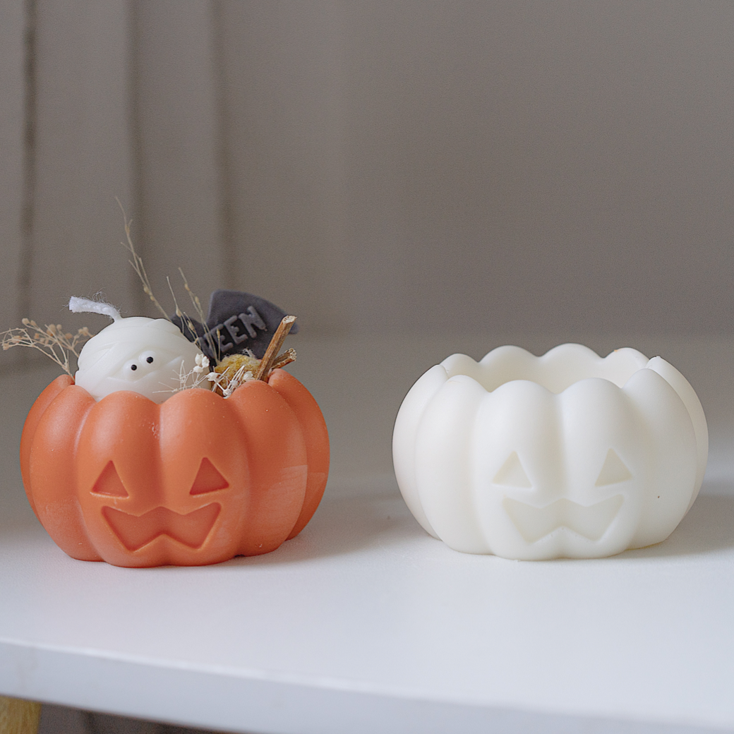 LuxRoyale Halloween Silicone Soap Candle Mold Ghost Pumpkin