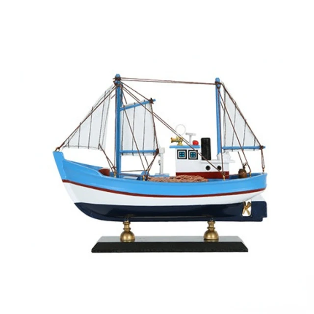 European-style Solid Wood Fishing Boats Model Sailboat Crafts Ornaments  Wooden Ship Finished Gift - AliExpress