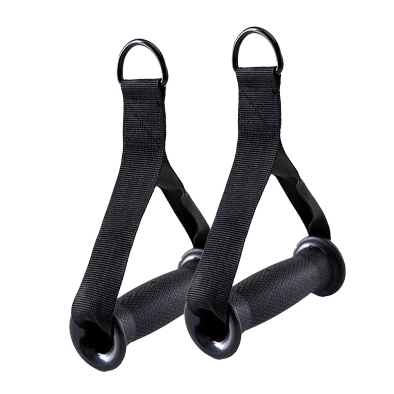 Resistance Band Handles Black for Pull Down Gym Equipment Pulley System