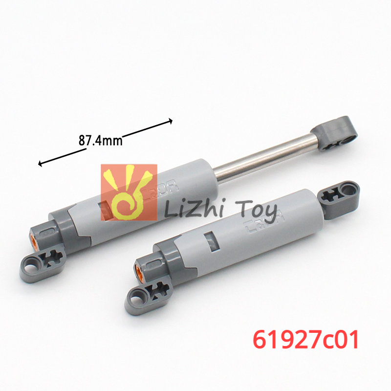 MOC-Bausteine Technischer Linearantrieb Lange Endhalterungen Bausteine Kompatibel mit 40918 61927 61904 Hydraulikstangen-Spielzeug – Detail 5