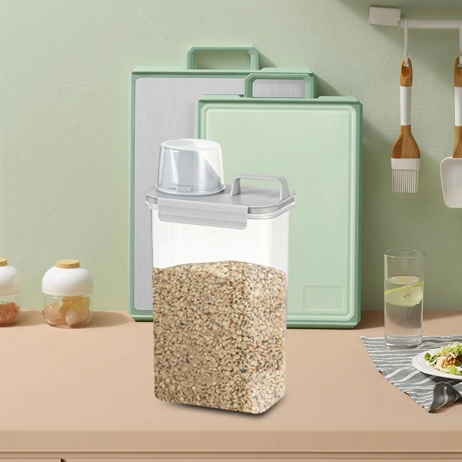 Clear Food Storage Container Leakproof with Lid Transparent  Keeping Storage Container for Flour Cereal Nuts Rice Food