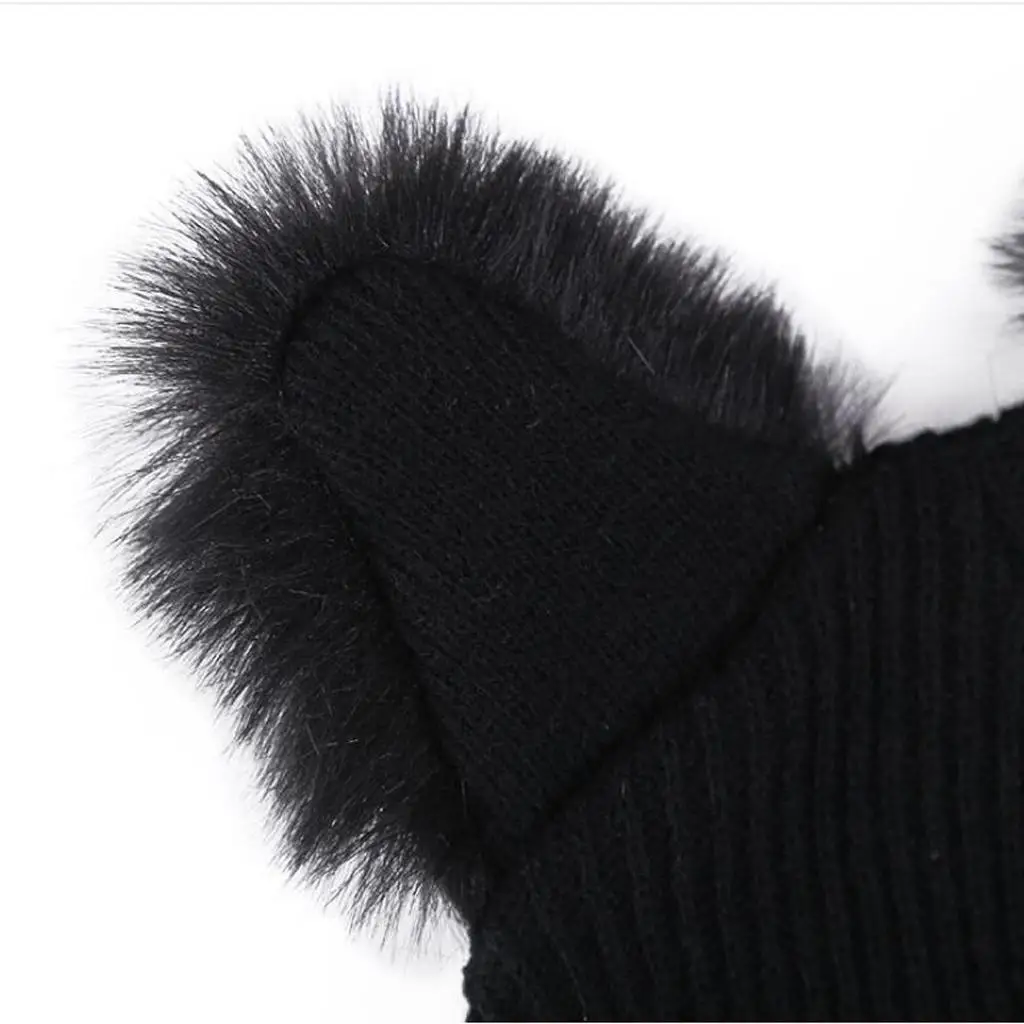 Winter knitted hat with Ladies Warm Beanie Caps Ski Hat